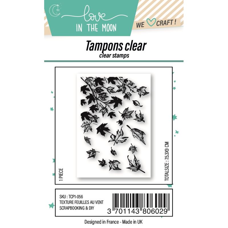 Planche de tampons - Texture feuilles au vent - Love in the Moon