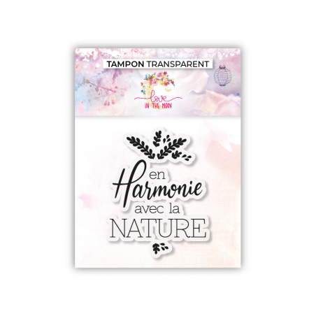Tampon - En Harmonie avec la Nature - 7,5x7cm