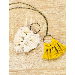 Kit Macramé Pendentifs - Plume & Noeuds