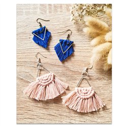 Kit Macramé Boucles d'oreilles - Franges