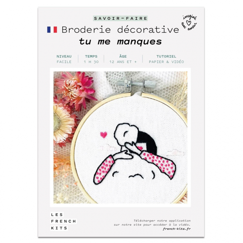 Kit Broderie - Tu me manques