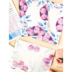 Kit Aquarelle Artisanale "Belles anémones"