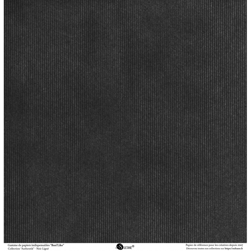 Papiers Recto / Verso - 30,5x31,5cm - Authentik - Noir ligné
