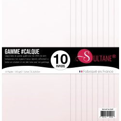 Juego de 10 papeles Sultane - Calco - 200g/m2 -31,5x30,5cm