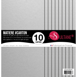 Bloque de 10 cajas de cartón 2mm Sultane® - Cartón - 2mm -31,5x30,5cm